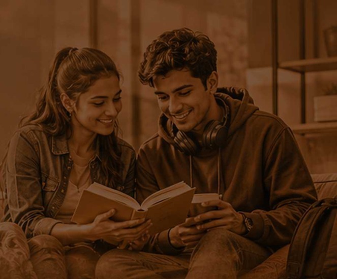 Hero lifestyle reading — clean crop